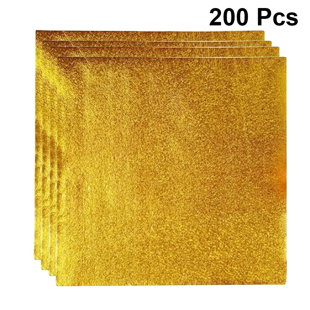 200pcs Foil Paper Gold Leaf Sheets Gold Foil Sheets Chocolate Wrapping Foil Paper Foil Candy Wrappers
200pcs Foil Paper Gold Leaf Sheets Gold Foil Sheets Chocolate Wrapping Foil Paper Foil Candy Wrappers