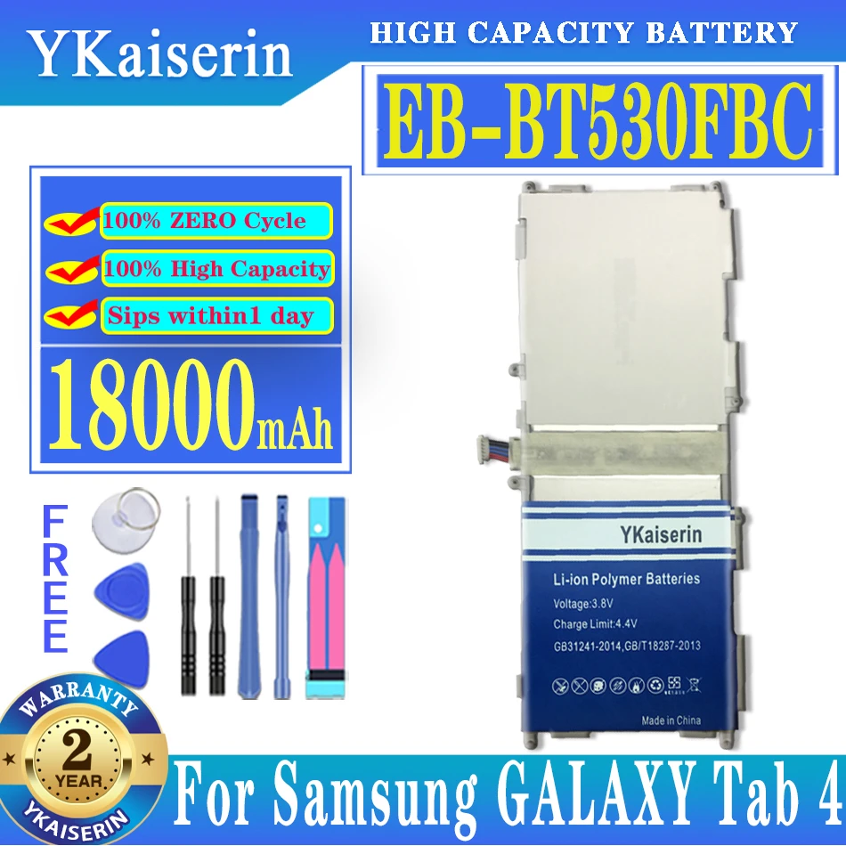 YKaiserin Replacement For Samsung Battery EB-BT530FBU EB-BT530FBC for Samsung GALAXY Tab 4 SM-T530 T531 T533 T535 T537 18000mAh
YKaiserin Replacement For Samsung Battery EB-BT530FBU EB-BT530FBC for Samsung GALAXY Tab 4 SM-T530 T531 T533 T535 T537 18000mAh