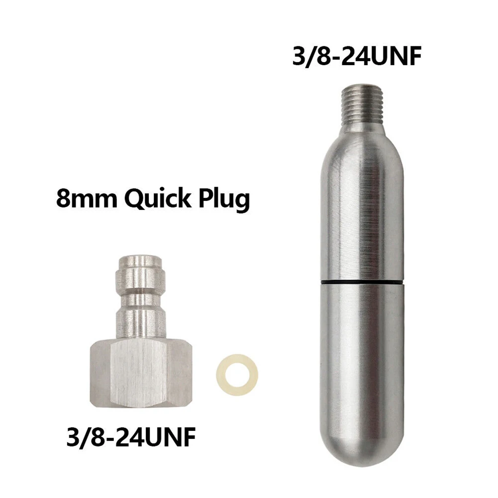Male Plug Kit With 12g Refillable Cartridge CO2 With 8mm Quick Disconnect Charge power tool parts Accessories Stainless steel
Male Plug Kit With 12g Refillable Cartridge CO2 With 8mm Quick Disconnect Charge power tool parts Accessories Stainless steel