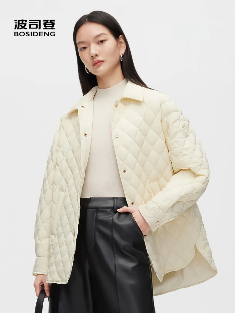 BOSIDENG 2022 Осенняя Новинка рубашка воротник облако Touch модная женская теплая широкая форма осеннее Легкое женское пуховое пальто B20135308 
BOSIDENG 2022 Осенняя Новинка рубашка воротник облако Touch модная женская теплая широкая форма осеннее Легкое женское пуховое пальто B20135308