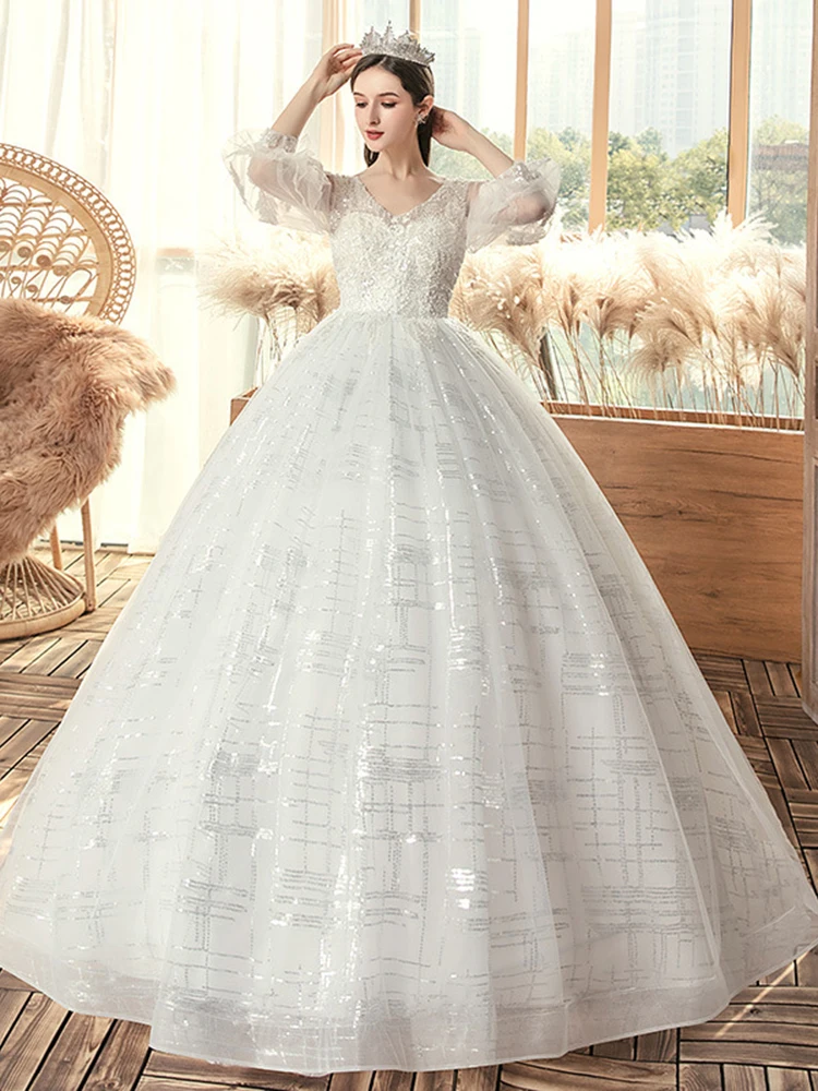 Wedding Dress White Dress Bride Robe Fairy Pearls Elegant Formal Bridal Parties Ceremony High Sewing Large Size Princess Cut
Wedding Dress White Dress Bride Robe Fairy Pearls Elegant Formal Bridal Parties Ceremony High Sewing Large Size Princess Cut