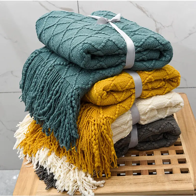 Nordic Knitted Plaid Blanket Super Soft Bohemia Blanket for Bed Sofa Cover Bedspread Plaid on Sofa Decor Blankets with Tassel
Nordic Knitted Plaid Blanket Super Soft Bohemia Blanket for Bed Sofa Cover Bedspread Plaid on Sofa Decor Blankets with Tassel