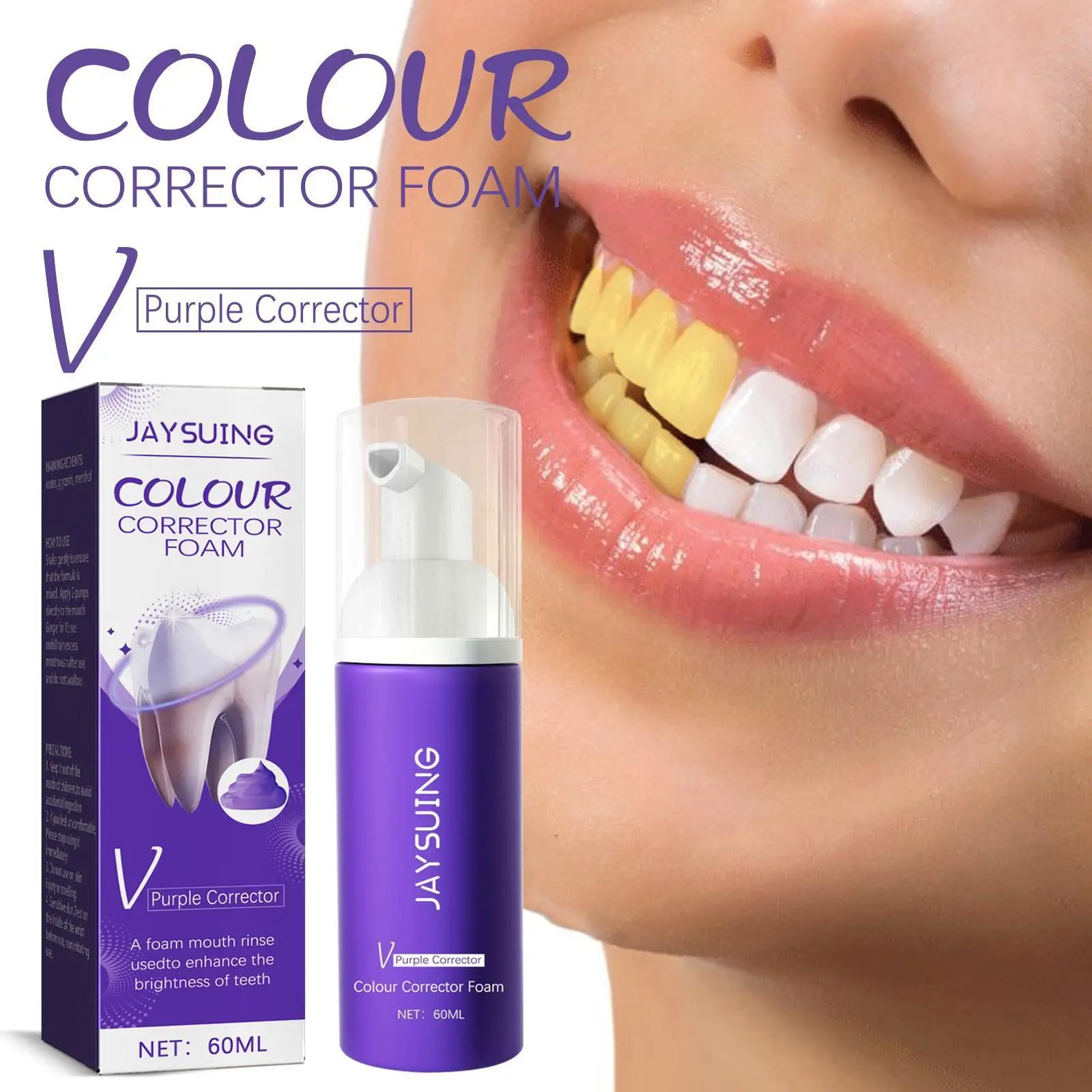 60ml Ultra-Fine Mousse Foam Deep Cleansing Whitening And Clean New Tooth Freshen Dissolve Breath Stains Toot Foam Whiten Te F1V4
60ml Ultra-Fine Mousse Foam Deep Cleansing Whitening And Clean New Tooth Freshen Dissolve Breath Stains Toot Foam Whiten Te F1V4