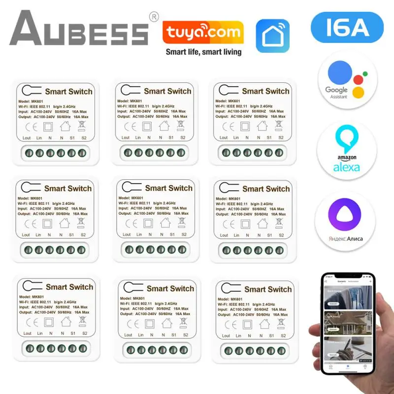 16A Mini Wifi Smart Switch Smart Home DIY Light Switches Module 2-way Control, Work With Tuya Smart Life Alexa Alice Google Home
16A Mini Wifi Smart Switch Smart Home DIY Light Switches Module 2-way Control, Work With Tuya Smart Life Alexa Alice Google Home
