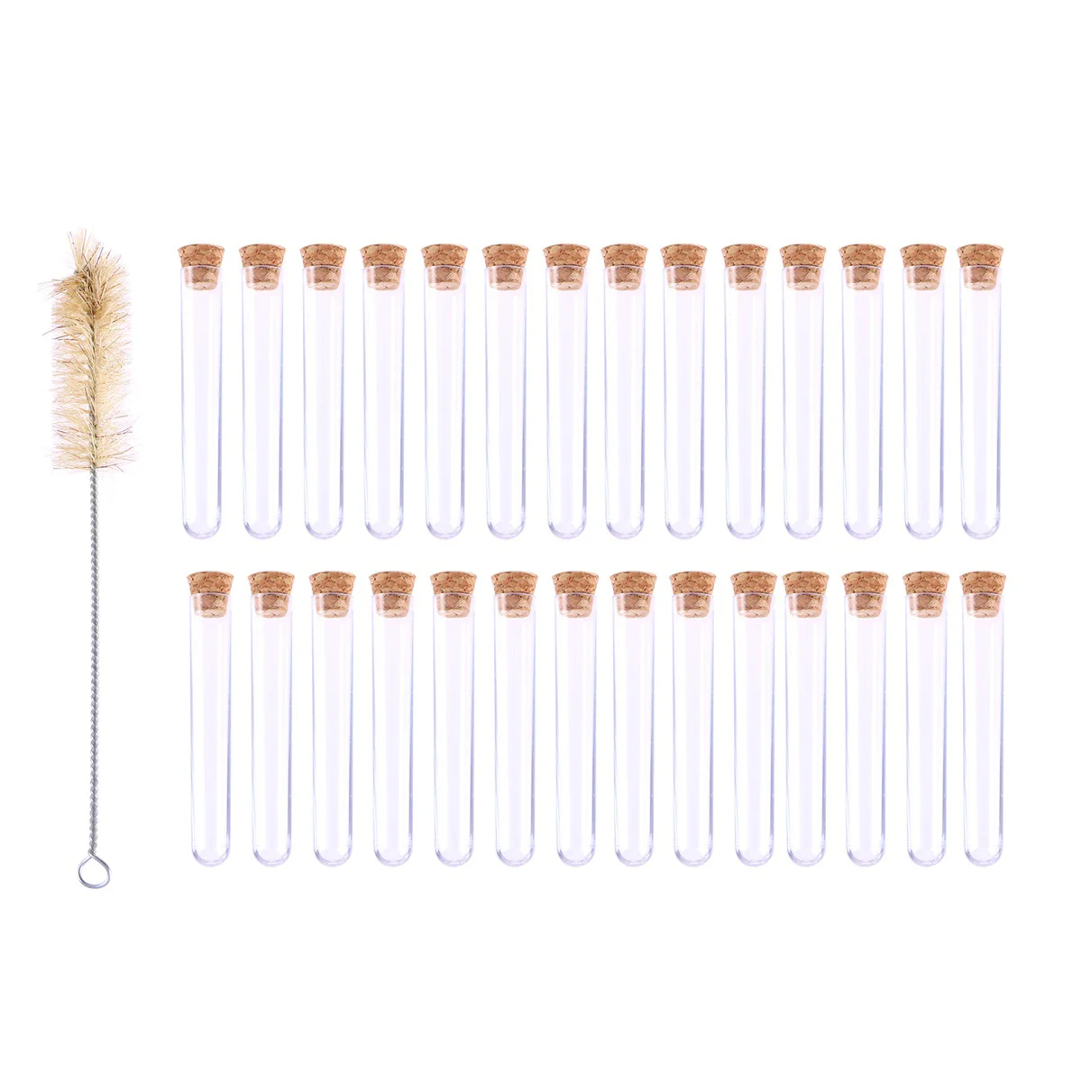 50/ 100/ 200PCS Test Tubes with Cork Stoppers and Brush, 12x75mm, for Scientific Experiments, Party, Candy Storage
50/ 100/ 200PCS Test Tubes with Cork Stoppers and Brush, 12x75mm, for Scientific Experiments, Party, Candy Storage