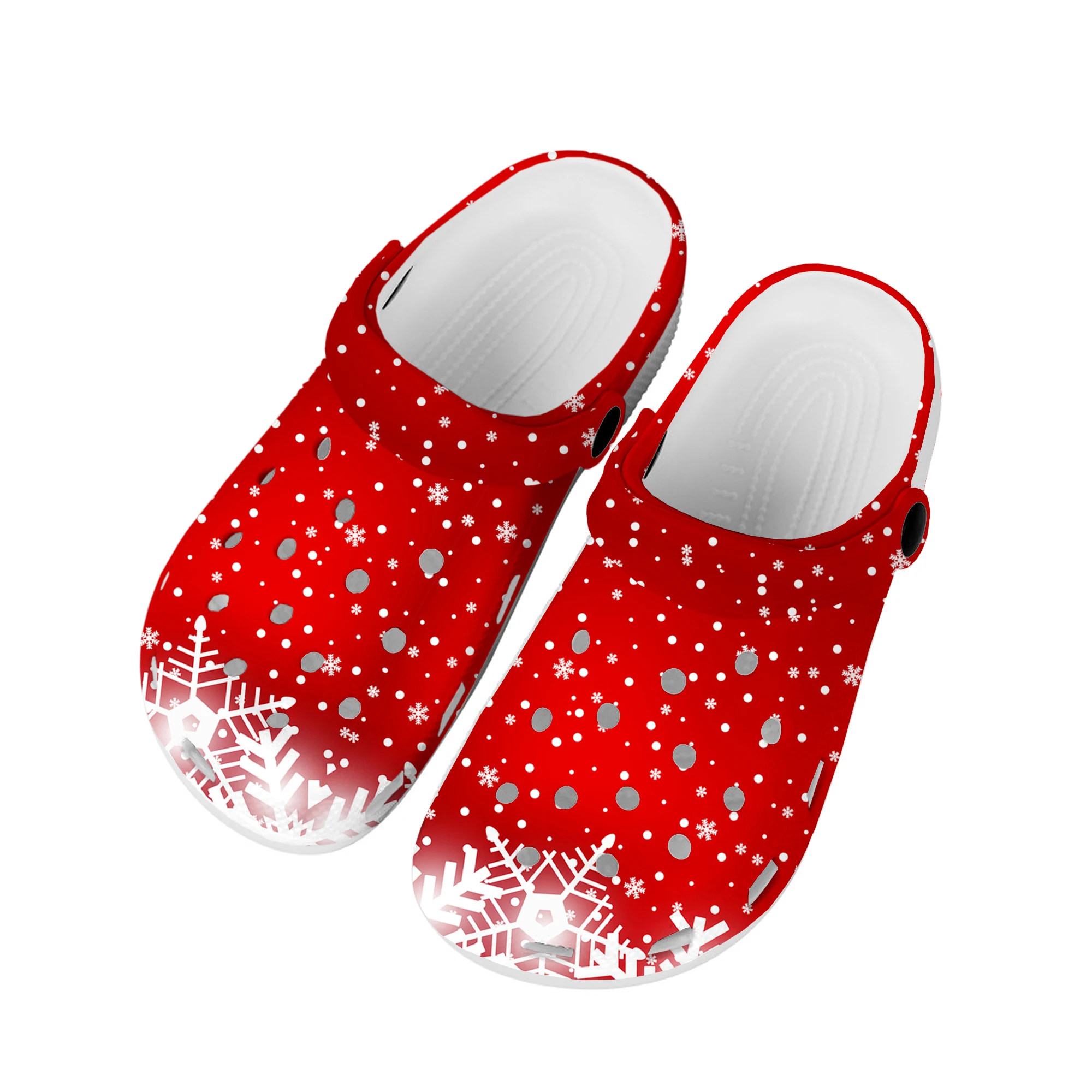 

Snowman Merry Christmas Snowflake Home Clogs Custom Water Shoes Mens Womens Teenager Garden Clog Beach Hole High Quality Slipper