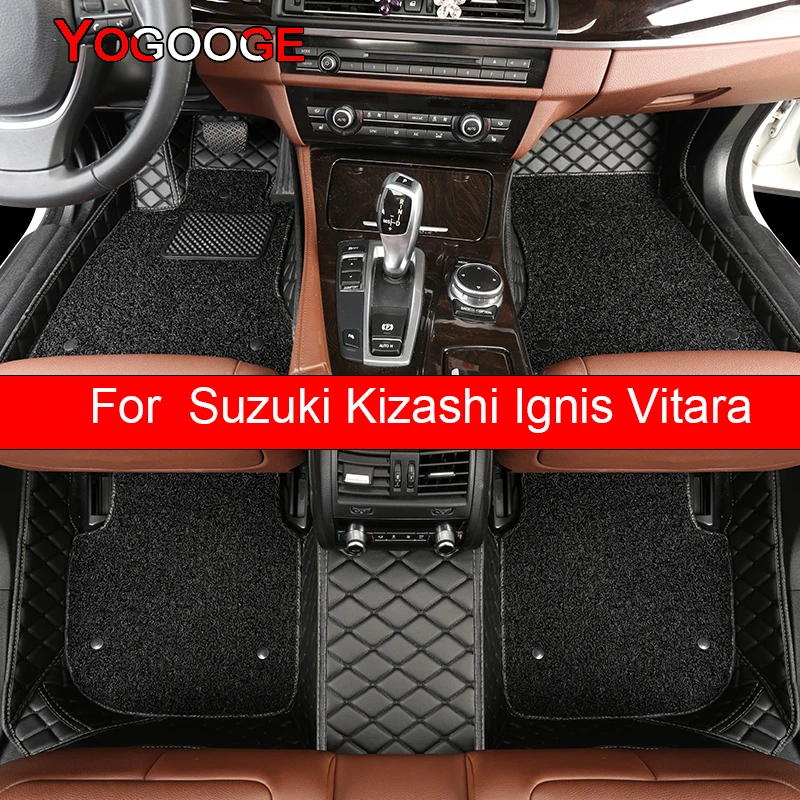 

YOGOOGE Car Floor Mats For Suzuki Vitara Kizashi Ignis Foot Coche Accessories Carpets