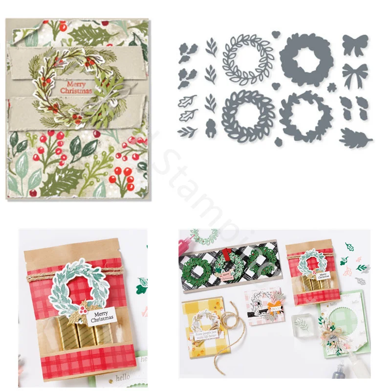 Christmas Wreath Decoration Metal Cutting Dies and Stamps for DIY Scrapbooking Photo Album Embossing Paper Card Craft 2022
Christmas Wreath Decoration Metal Cutting Dies and Stamps for DIY Scrapbooking Photo Album Embossing Paper Card Craft 2022