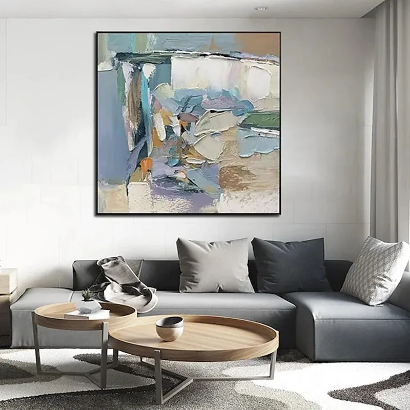 Hand Painted Oil Painting Square Abstract Landscape Contemporary Modern Room Decoration On Canvas No Framed
Hand Painted Oil Painting Square Abstract Landscape Contemporary Modern Room Decoration On Canvas No Framed
