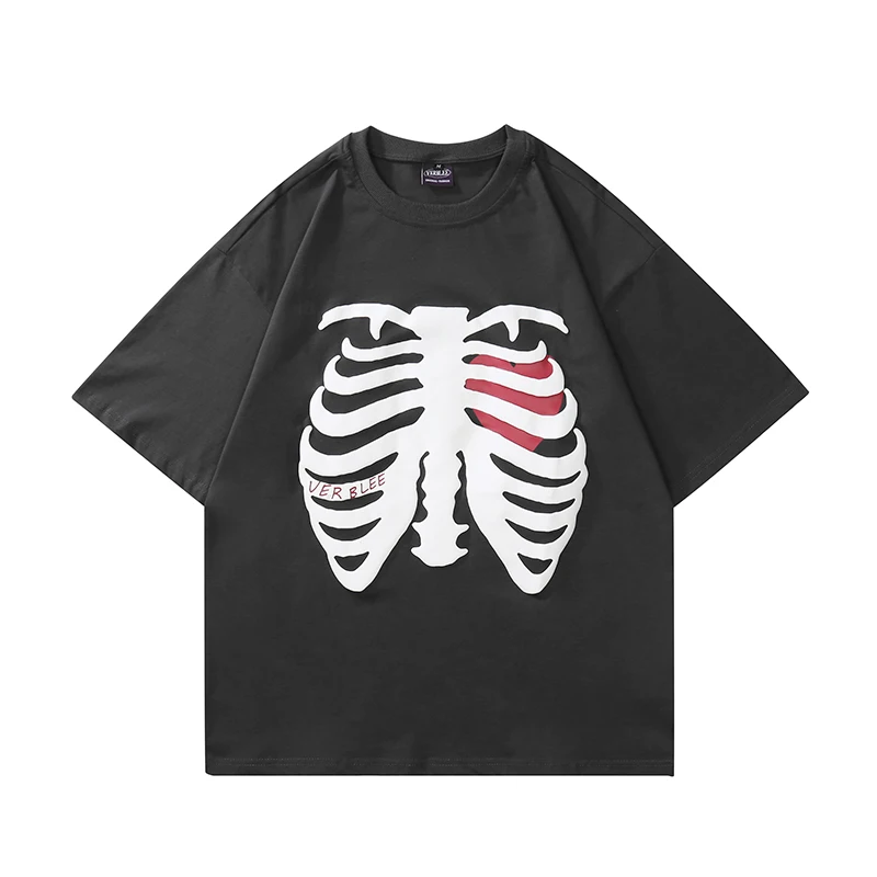 Retro Skull Letter Print Summer Short Sleeve Couple T Shirt Crew Neck Harajuku Casual Oversize Mens Tees Loose Hip Hop Top
Retro Skull Letter Print Summer Short Sleeve Couple T Shirt Crew Neck Harajuku Casual Oversize Mens Tees Loose Hip Hop Top
