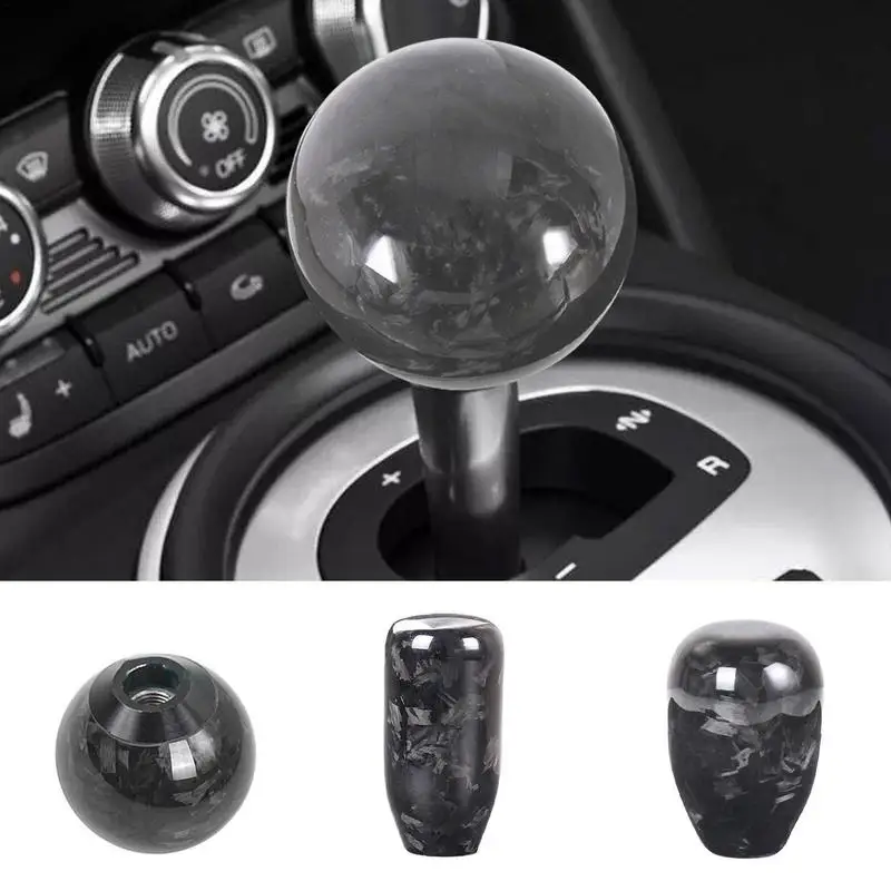 

Gear Shifter Knobs Forged Real Modified Carbon Fiber Universal Shifter Manual Transmission Vehicle Shifting Stick Handle For Car