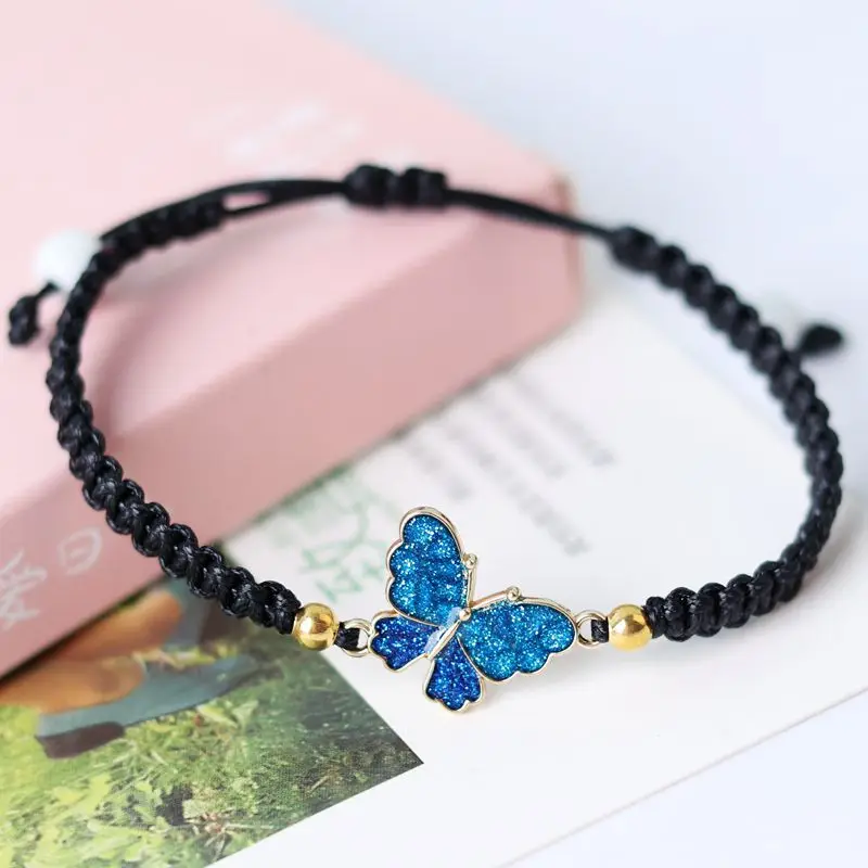 Beautiful Butterfly Braided Bracelets for Women Charm Blue Insect Pendant Adjustable Bracelets&Bangles Fashion Girl Jewelry Gift
Beautiful Butterfly Braided Bracelets for Women Charm Blue Insect Pendant Adjustable Bracelets&Bangles Fashion Girl Jewelry Gift