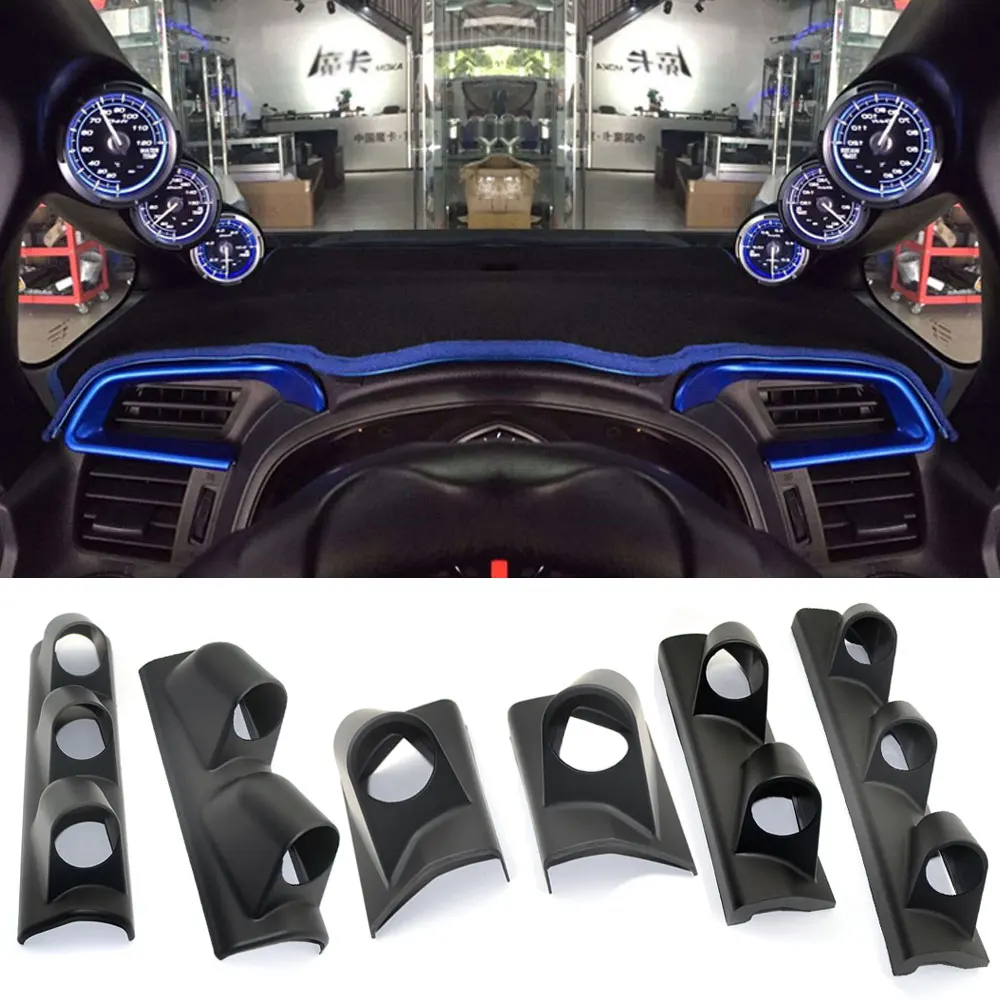 Black 52mm 60mm Universal 1 2 3 Hole Left/Right Hand Auto Dual Holes A-Pillar Holes Gauge Holder Pod Modified Instrument 
Black 52mm 60mm Universal 1 2 3 Hole Left/Right Hand Auto Dual Holes A-Pillar Holes Gauge Holder Pod Modified Instrument