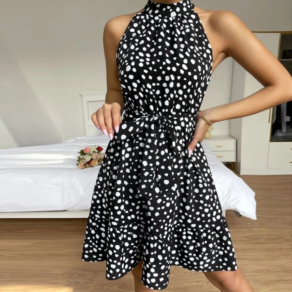 2022 Fashion Summer Casual Sleeveless Polka Dot Print Ruffle Mini Dress Party Holiday Mini Dress
2022 Fashion Summer Casual Sleeveless Polka Dot Print Ruffle Mini Dress Party Holiday Mini Dress