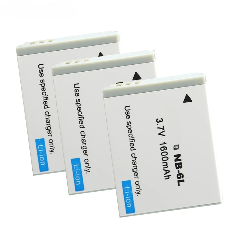 Camera Battery NB 6L NB6L NB-6L for Canon Power-shot IXUS 310 SX240 SX275 SX280 SX510 SX500 HS 95 D10 D20 D30 1600mAh Batteries
Camera Battery NB 6L NB6L NB-6L for Canon Power-shot IXUS 310 SX240 SX275 SX280 SX510 SX500 HS 95 D10 D20 D30 1600mAh Batteries