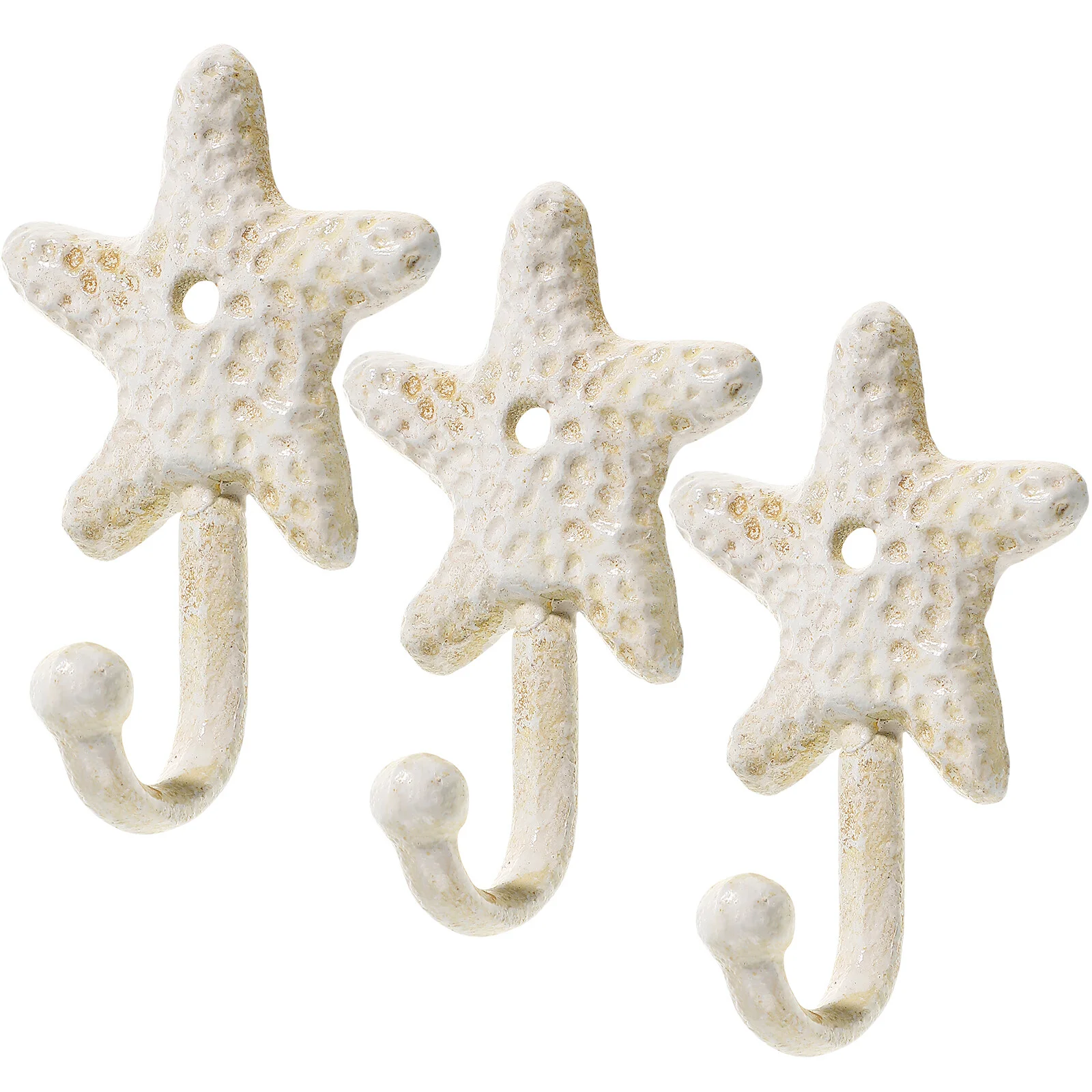 3 Pcs Decorative Astetic Room Decor Sea Star Shape Single Prong Hangers Hooks Nautical Style Wall Decorations for Bedroom
3 Pcs Decorative Astetic Room Decor Sea Star Shape Single Prong Hangers Hooks Nautical Style Wall Decorations for Bedroom