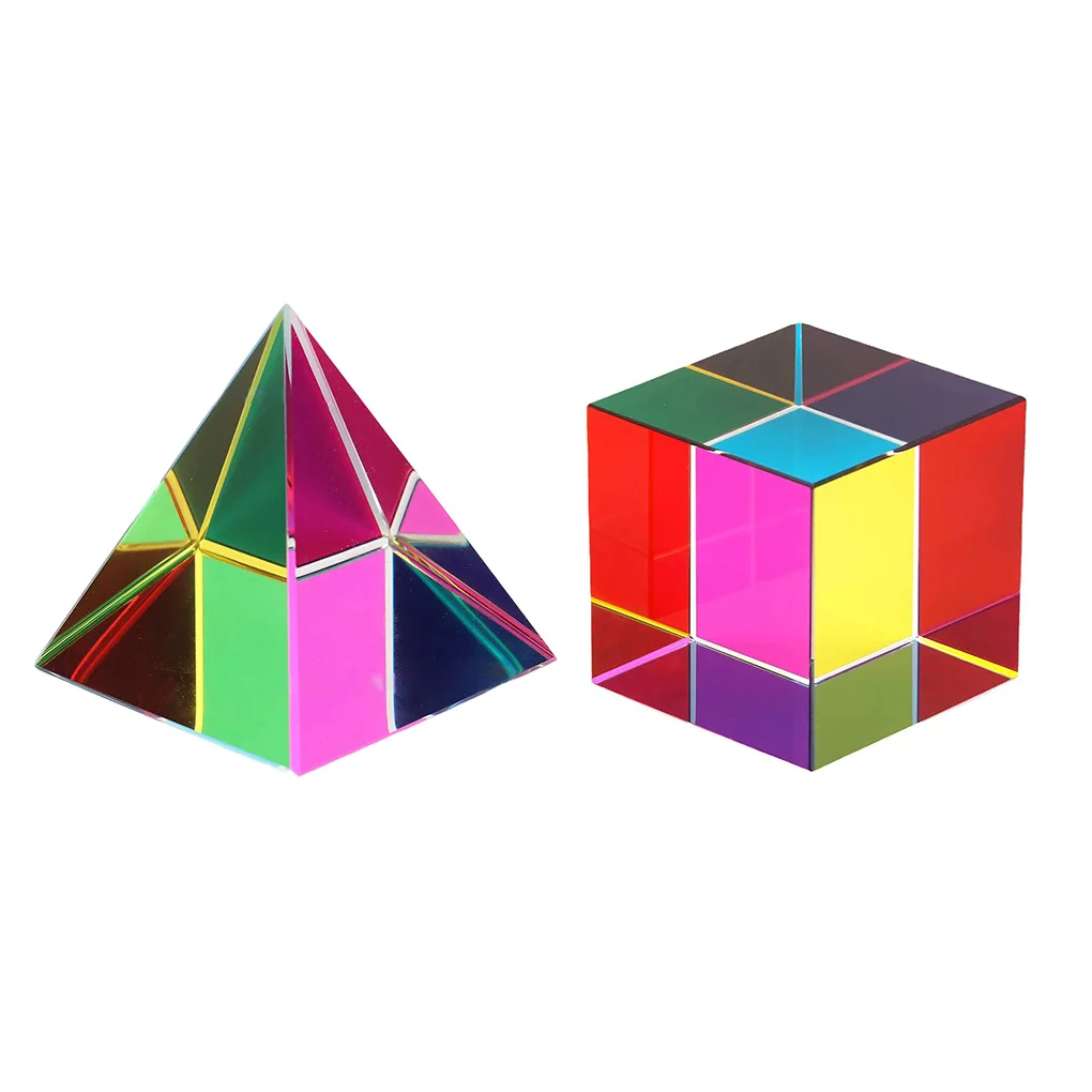 

Colorful Cube Desktop Decor Pressure Toy Multicolored Entertainment Crystal Fine Workmanship Long-lasting Glass Cubes 4cm