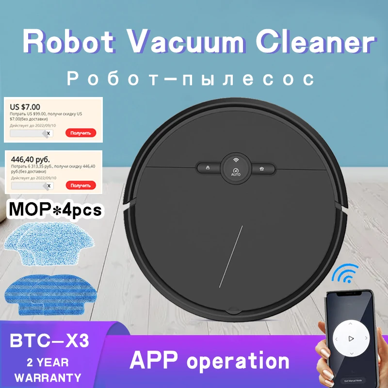 2800PA Robot Vacuum Cleaner Smart APP Remote Control Wireless Sweeping Robot Floor Sweeping Wet Dry Vacuum Cleaner For Home
2800PA Robot Vacuum Cleaner Smart APP Remote Control Wireless Sweeping Robot Floor Sweeping Wet Dry Vacuum Cleaner For Home