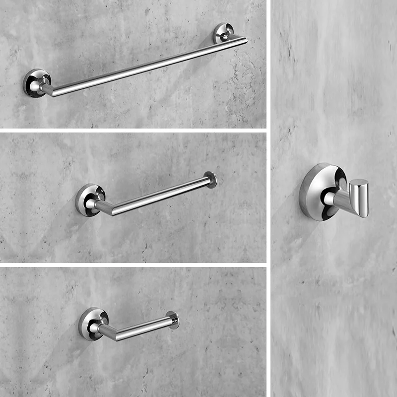 Chrome bathroom accessories set Hardware accessories Wall mounted towel bar holder Toilet paper holder Robe hook 4 piece s
Chrome bathroom accessories set Hardware accessories Wall mounted towel bar holder Toilet paper holder Robe hook 4 piece s