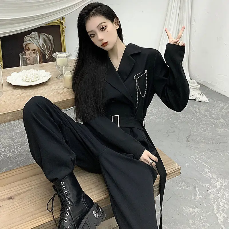 Spring Autumn New Fashion Women Long Jumpsuits Korean Style Lapel Belt Suit Solid Color Long Sleeve Jump Suits for Women K34
Spring Autumn New Fashion Women Long Jumpsuits Korean Style Lapel Belt Suit Solid Color Long Sleeve Jump Suits for Women K34