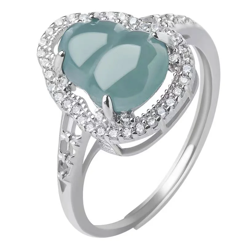 925 Silver Burmese Jade Ring Emerald Gourd Natural Green Original Accessories Women Jewelry Customized
925 Silver Burmese Jade Ring Emerald Gourd Natural Green Original Accessories Women Jewelry Customized