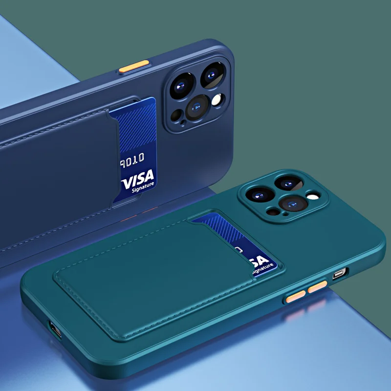 Card Slot Holder Wallet Phone Case For iPhone 13 12 11 Pro Max Mini XS XR X SE 6S 7 8 Plus Soft Silicone Shockproof Candy Cover
Card Slot Holder Wallet Phone Case For iPhone 13 12 11 Pro Max Mini XS XR X SE 6S 7 8 Plus Soft Silicone Shockproof Candy Cover