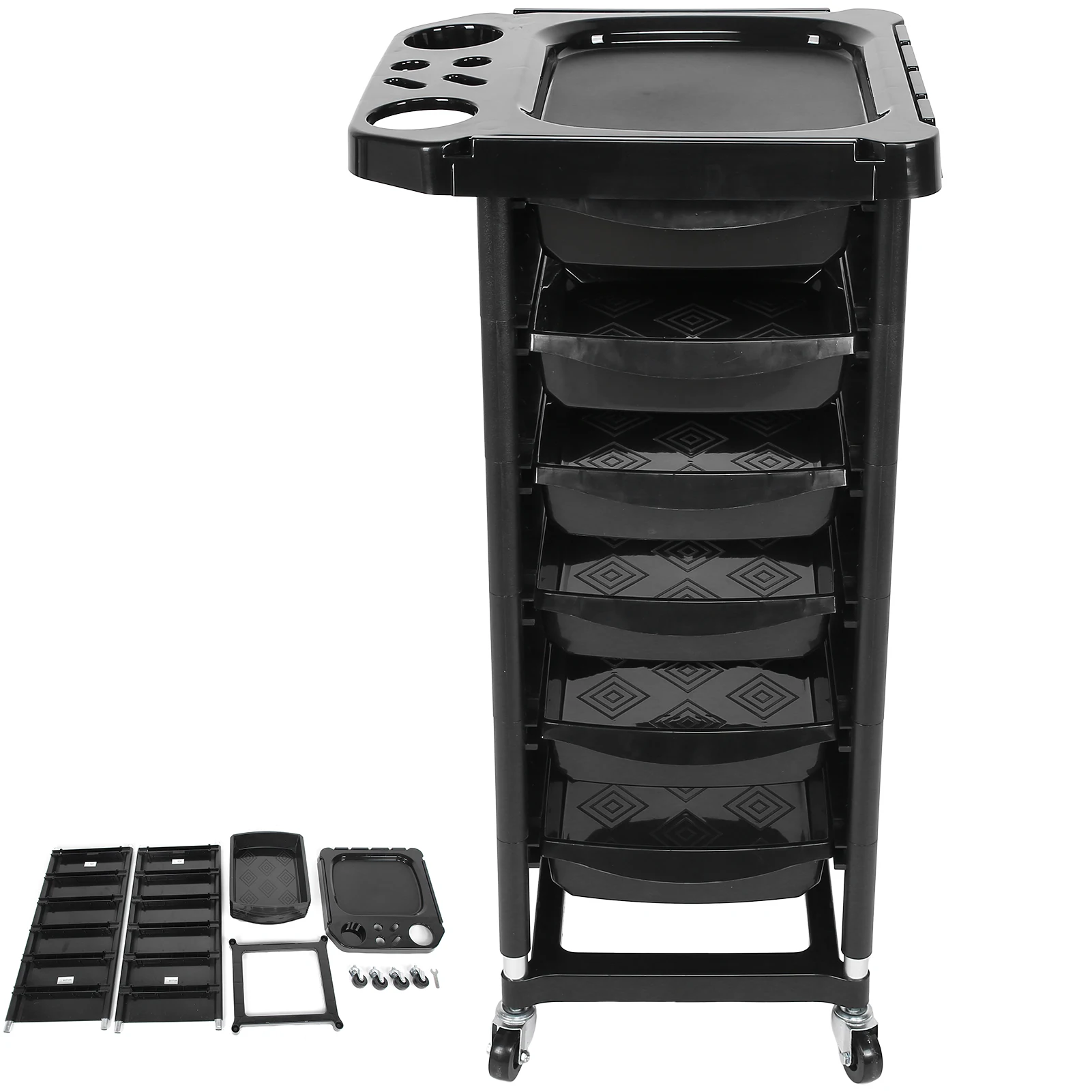 Hair Salon Trolley 5‑Layer Hairdressing Cart Stroller Rolling Barber Storage Rack
Hair Salon Trolley 5‑Layer Hairdressing Cart Stroller Rolling Barber Storage Rack
