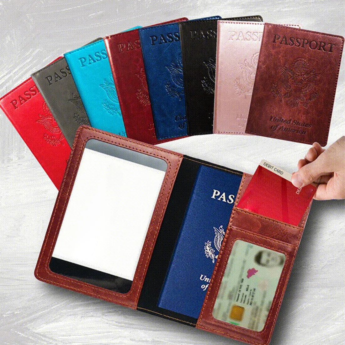 PU Passport Cover Credit ID Card Wallet Waterproof Document Business Passport Holder Travel Multifunction Protector American
PU Passport Cover Credit ID Card Wallet Waterproof Document Business Passport Holder Travel Multifunction Protector American