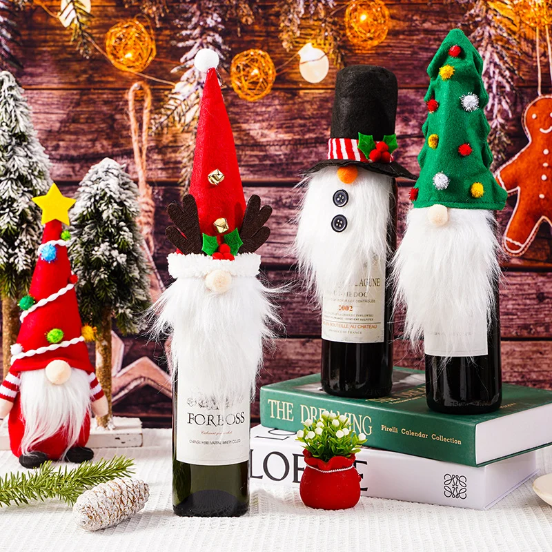 Новогодние и рождественские подарочные мешки, держатель, пылезащитный чехол для бутылки вина, рождественские украшения для дома, Рождестве... 
Новогодние и рождественские подарочные мешки, держатель, пылезащитный чехол для бутылки вина, рождественские украшения для дома, Рождестве...