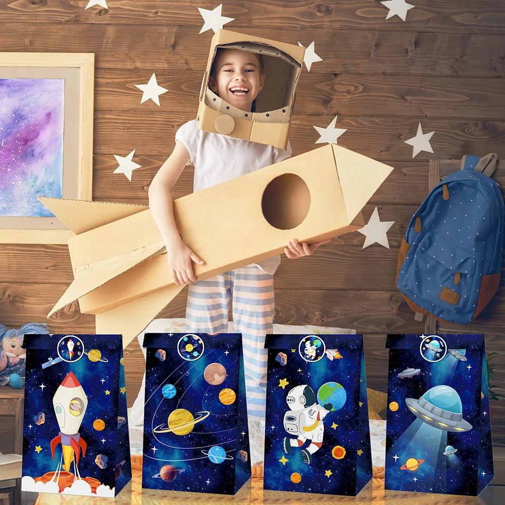 LB158 12pcs Astronaut Space Planet Rocket Birthday Party Paper Gift Bags Biscuit Kraft Box Baby Shower Party Decorations Bags
LB158 12pcs Astronaut Space Planet Rocket Birthday Party Paper Gift Bags Biscuit Kraft Box Baby Shower Party Decorations Bags