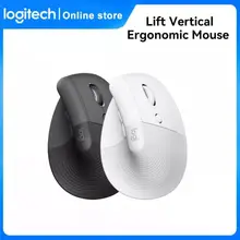 Logitech Lift Vertical Ergonomic Mouse Wireless Bluetooth 6 Buttons Office Mouse 4000DPI Gaming Mice for Laptop/PC/Mac/iPad