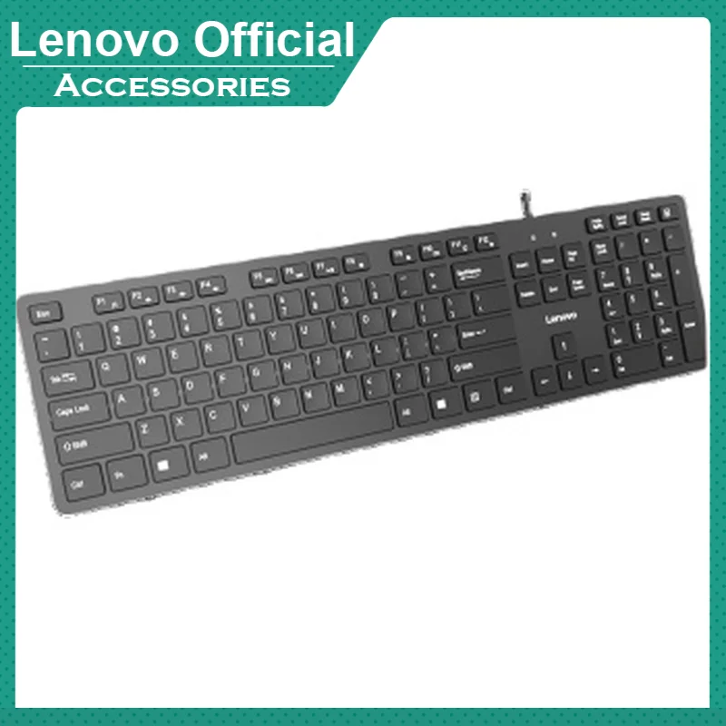 

Lenovo Original Wired Keyboard X810L with USB Chocolate Shaped Keyboard Waterproof Slient Thin Light for Laptop Desktop Computer