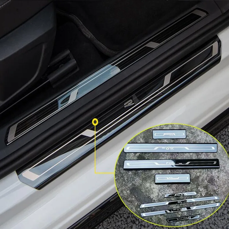 8 шт. для Volkswagen Polo 2019 2021 2022 пороговая планка, приветственная педаль Polo Plus, автозапчасти из нержавеющей стали, автомобильные аксессуары 
8 шт. для Volkswagen Polo 2019 2021 2022 пороговая планка, приветственная педаль Polo Plus, автозапчасти из нержавеющей стали, автомобильные аксессуары