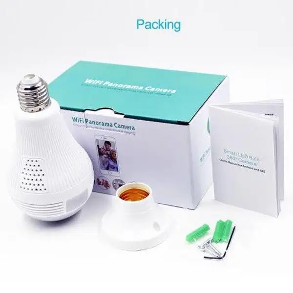 Bulb Shaped Wireless Panoramic Ip Camera V2 960p Ergonomic Design Practical Products
Bulb Shaped Wireless Panoramic Ip Camera V2 960p Ergonomic Design Practical Products