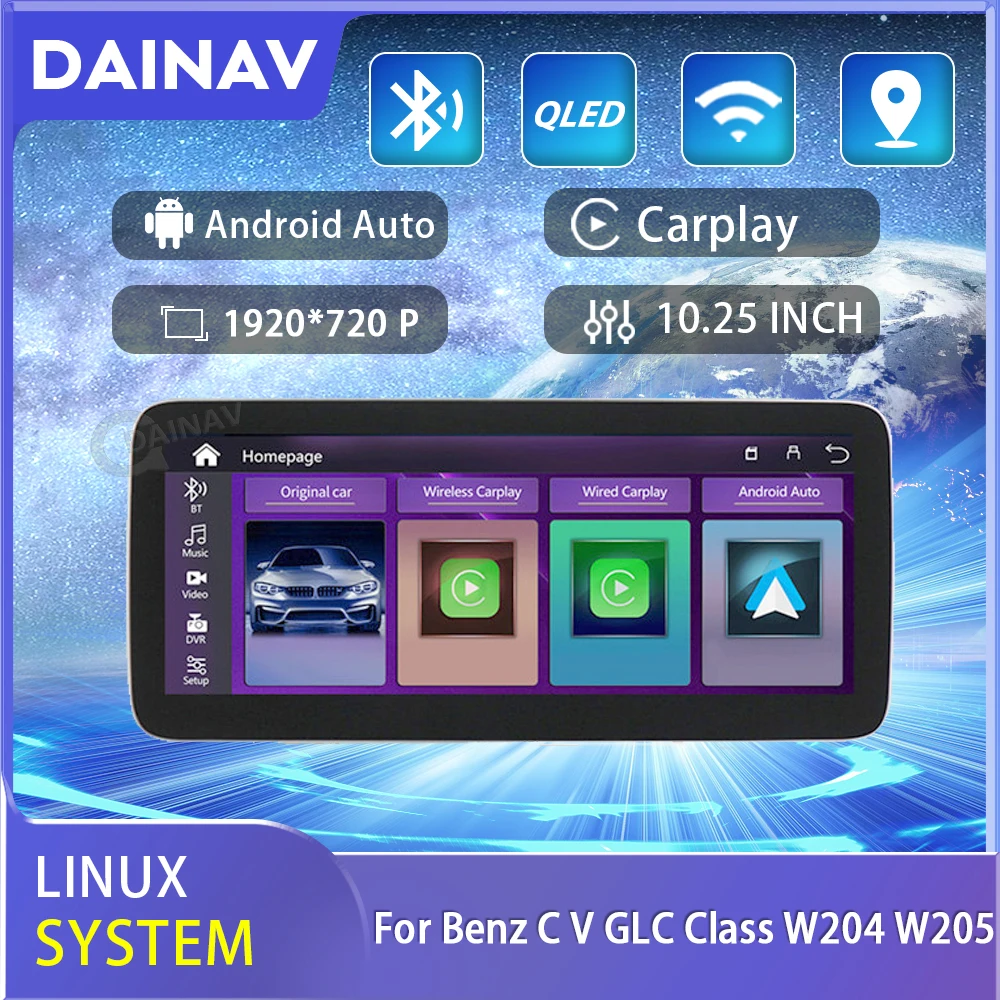 Linux Car radio For Mercedes Benz C V GLC Class W204 W205 2008-2018 GPS Multimedia android auto Head Unit radio wireless carplay
Linux Car radio For Mercedes Benz C V GLC Class W204 W205 2008-2018 GPS Multimedia android auto Head Unit radio wireless carplay