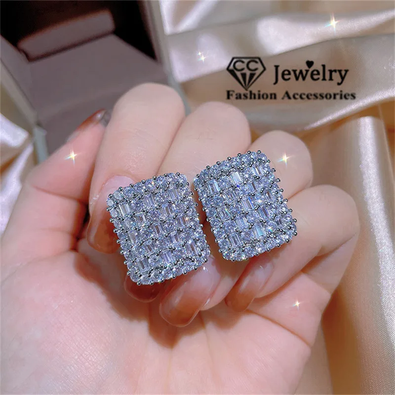 CC Stud Earrings For Women Fine Jewelry Party Rectangle Shape Wedding Accessories S925 Earring Set CCE748
CC Stud Earrings For Women Fine Jewelry Party Rectangle Shape Wedding Accessories S925 Earring Set CCE748