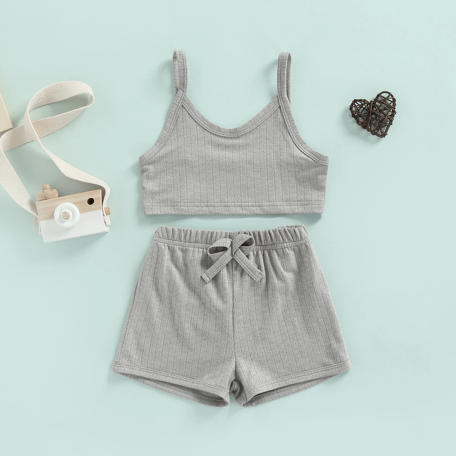 1-6T Baby Girls Knit Sling Top Shorts Solid Color Beach Casual Suit Sleeveless Round Neck Shirt Casual Drawstring Pants 
1-6T Baby Girls Knit Sling Top Shorts Solid Color Beach Casual Suit Sleeveless Round Neck Shirt Casual Drawstring Pants