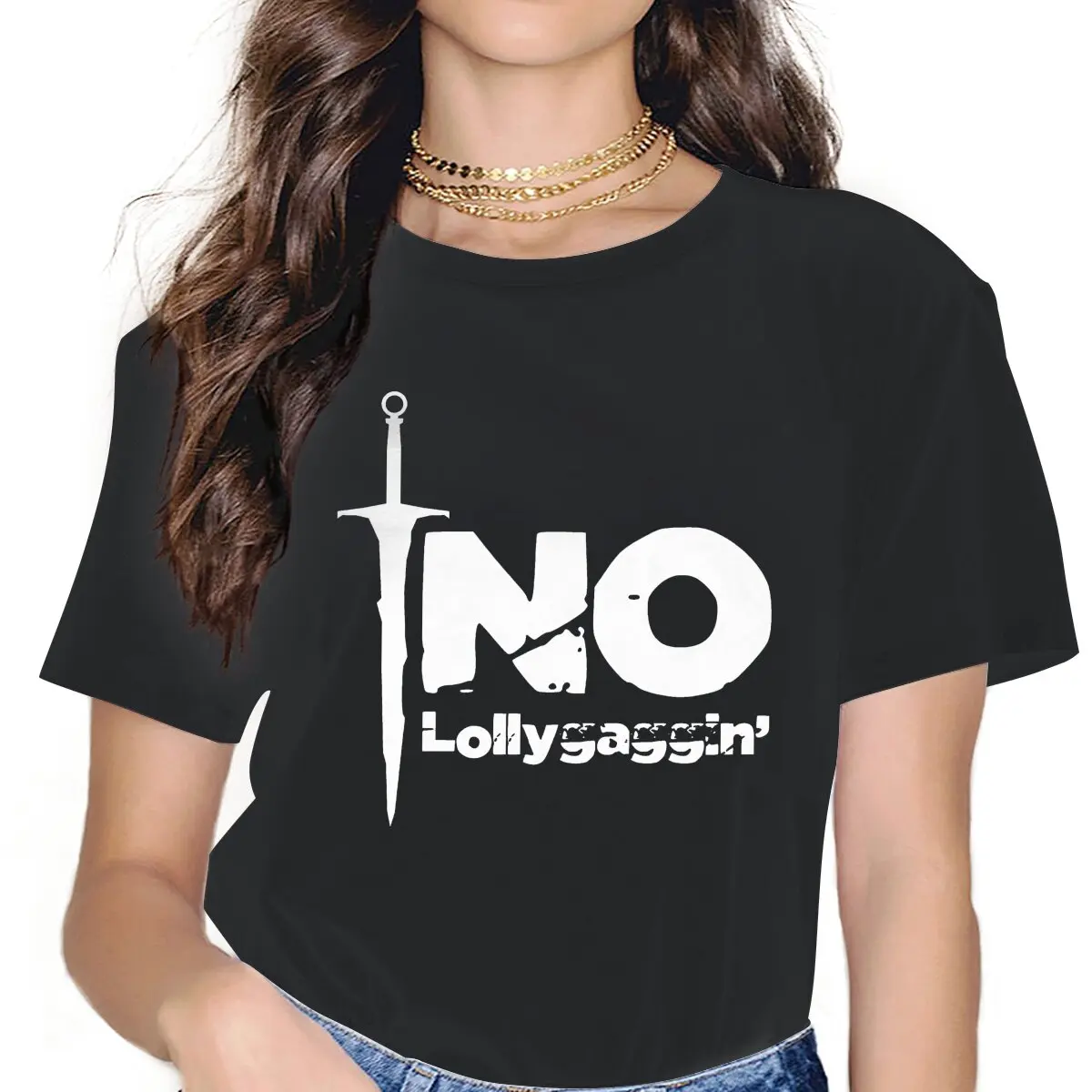 No Lollygaggin Women Tshirts The Elder Scrolls V Skyrim Aesthetic Vintage Female Clothing Cotton Graphic Short Sleeve
No Lollygaggin Women Tshirts The Elder Scrolls V Skyrim Aesthetic Vintage Female Clothing Cotton Graphic Short Sleeve