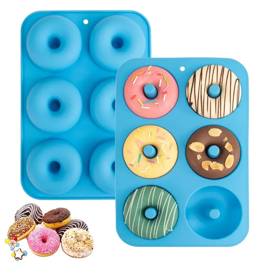 Heat Resistant Silicone Donut Mold for 6 Doughnuts Food Grade Silicone Bagels Pan for Baking Non Stick Mini Cupcake Mould
Heat Resistant Silicone Donut Mold for 6 Doughnuts Food Grade Silicone Bagels Pan for Baking Non Stick Mini Cupcake Mould