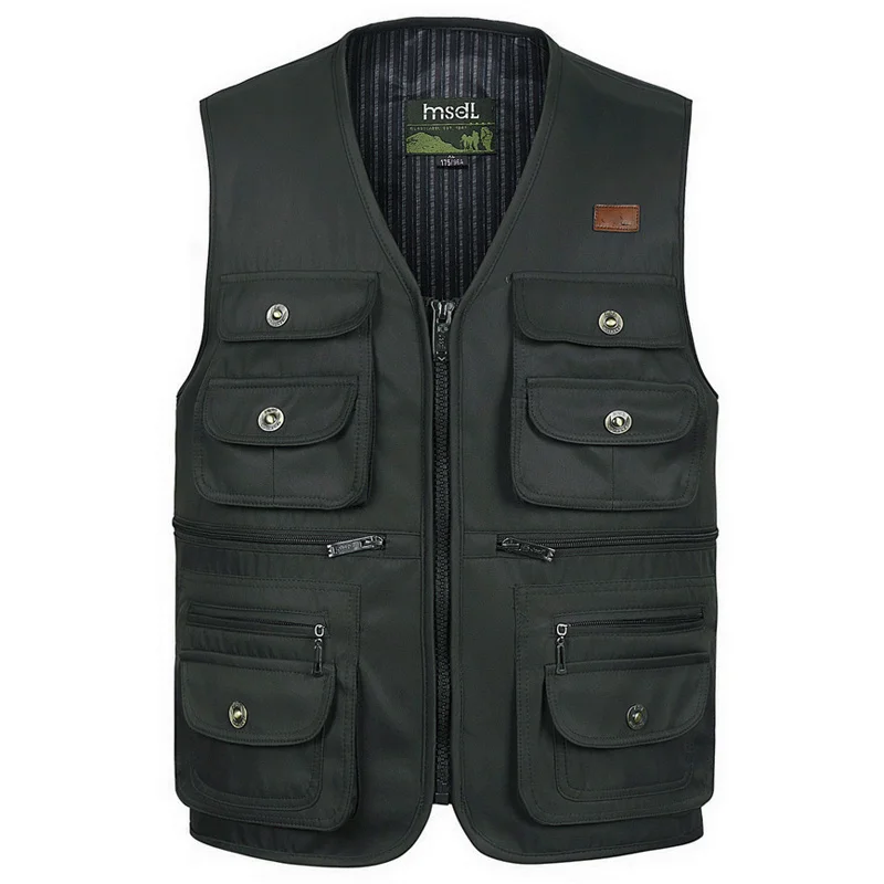 Жилет Мужской без рукавов, тонкий винтажный жилет черного цвета на молнии, с несколькими карманами, однотонная уличная куртка, весна-осень 
Жилет Мужской без рукавов, тонкий винтажный жилет черного цвета на молнии, с несколькими карманами, однотонная уличная куртка, весна-осень