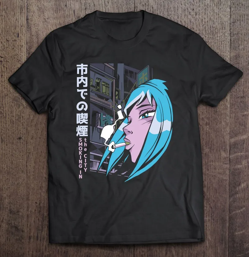 

Эстетика Vaporwave Otaku аниме девушка грустно Egirl Япония Токио футболки для мужчин футболки Мужская футболка Блузка