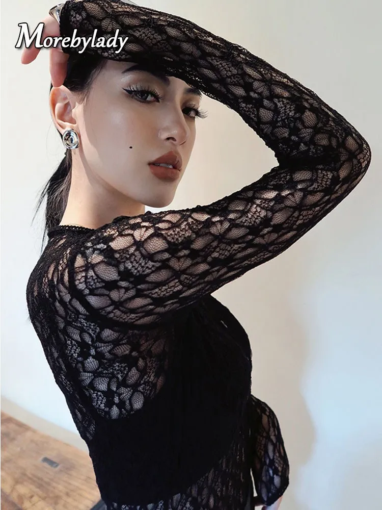 Morebylady Просвечивающая Футболка женская одежда с длинным рукавом стиль E-Girl тонкий черный кардиган с вырезами корейские Топы
Morebylady Просвечивающая Футболка женская одежда с длинным рукавом стиль E-Girl тонкий черный кардиган с вырезами корейские Топы