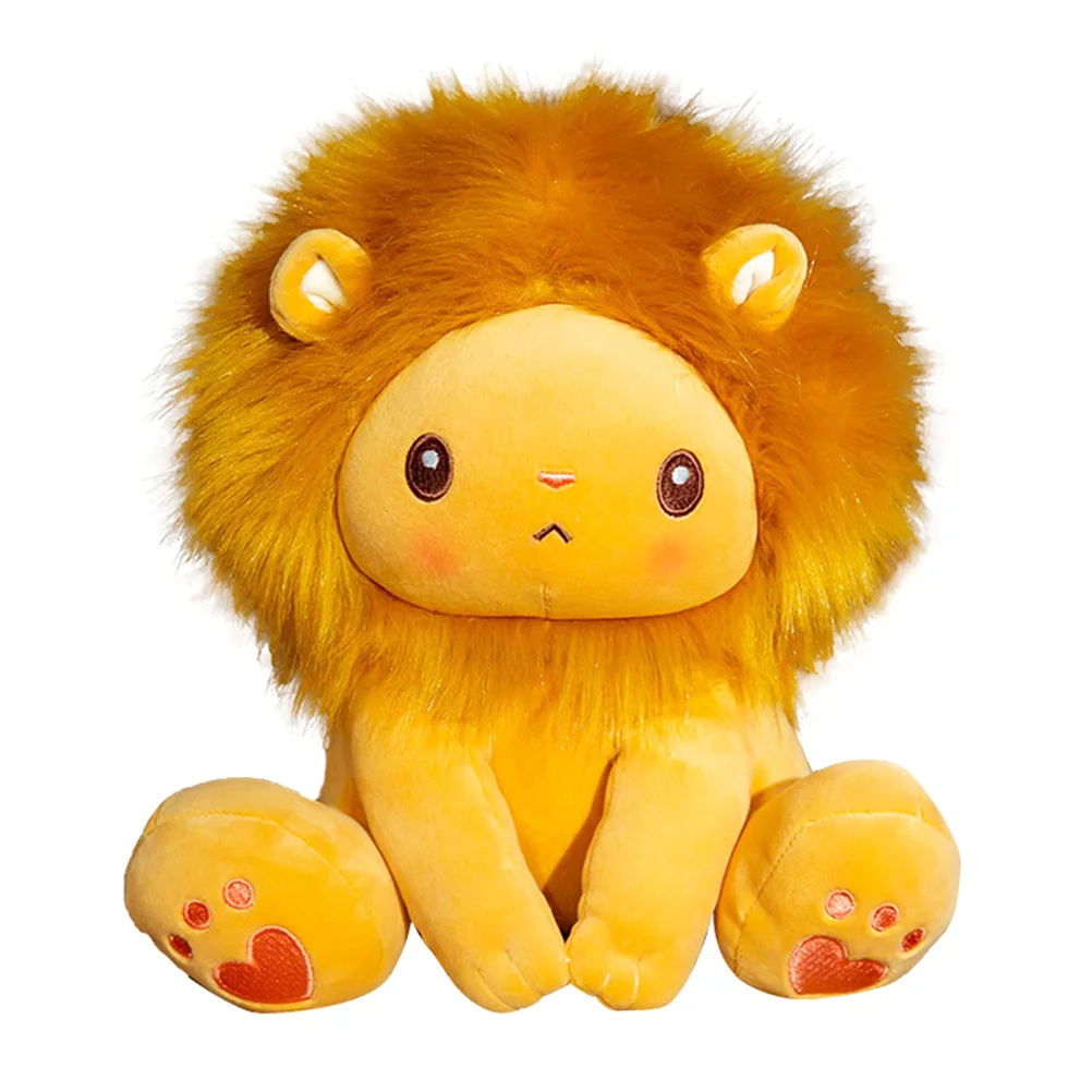 

Plush Lion Stuffed Animal Cartoon Toy Yellow Dogs Kids Cotton Child Themberchaud Toys