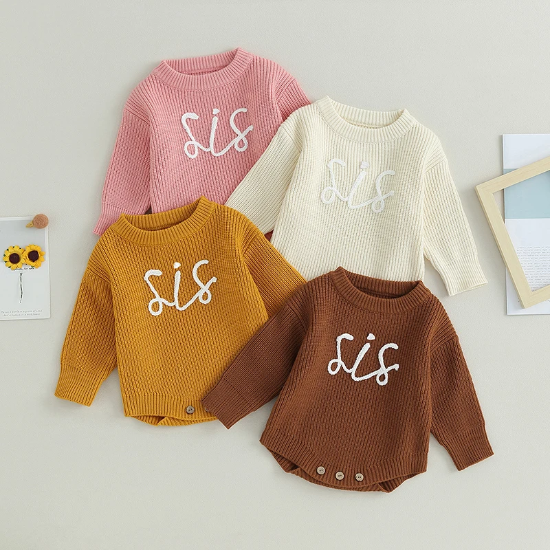 Newborn Baby Sweater Romper Casual Long Sleeve Solid Color Letter Embroidery Knit Bodysuit New Infant Fall Outfit Clothing
Newborn Baby Sweater Romper Casual Long Sleeve Solid Color Letter Embroidery Knit Bodysuit New Infant Fall Outfit Clothing
