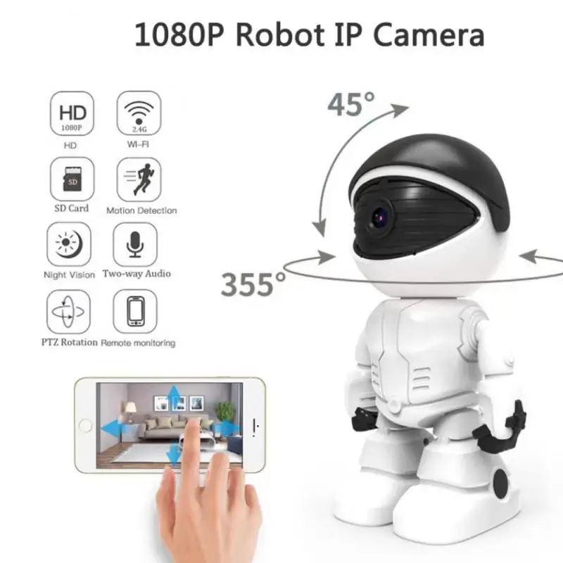 1080P Robot IP Camera Indoor Baby Monitor Night Vision Smart Home Security Camera WIFI Two Way Voice Surveillance Camera Yoosee
1080P Robot IP Camera Indoor Baby Monitor Night Vision Smart Home Security Camera WIFI Two Way Voice Surveillance Camera Yoosee