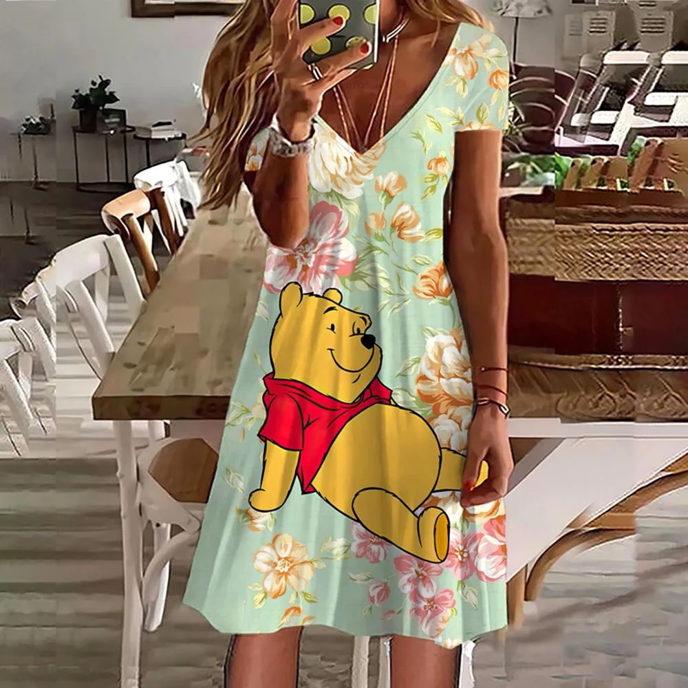 New Summer Disney Minnie Beach Dress 3D Printed Women's V Neck Short Sleeve Dress Seaside Hawaiian Boho Vintage Beachwear
New Summer Disney Minnie Beach Dress 3D Printed Women's V Neck Short Sleeve Dress Seaside Hawaiian Boho Vintage Beachwear
