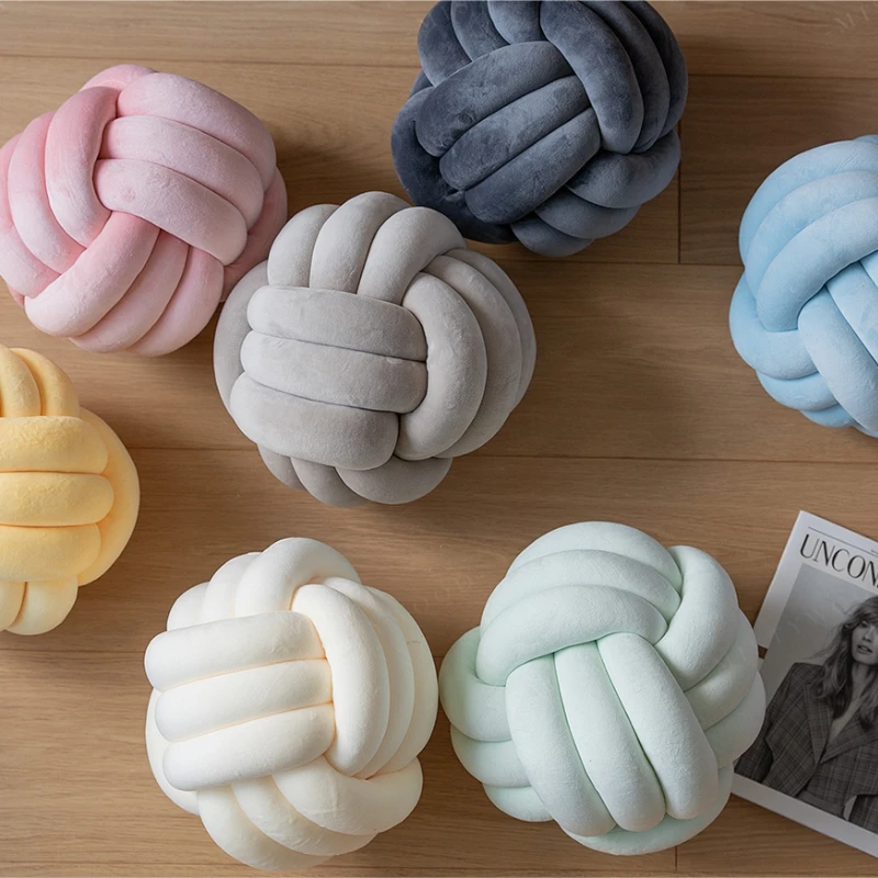 Cushions Ins Soft Pillow Knot Ball Bed Stuffed Pillow Cushion Ball Plush Well-sealed Chair Decorative Pillow Home Decor Textile
Cushions Ins Soft Pillow Knot Ball Bed Stuffed Pillow Cushion Ball Plush Well-sealed Chair Decorative Pillow Home Decor Textile