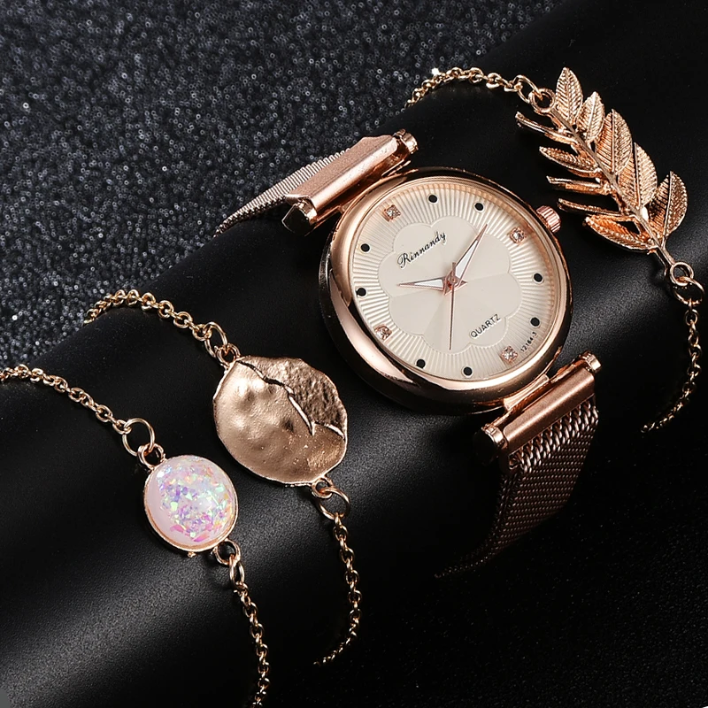 5PCS Watch Set Luxury Brand Women Dress Quartz Bracelet Magnetic Ladies flower Wrist Watches Clocks Gift Relogio 2020 zegarek
5PCS Watch Set Luxury Brand Women Dress Quartz Bracelet Magnetic Ladies flower Wrist Watches Clocks Gift Relogio 2020 zegarek