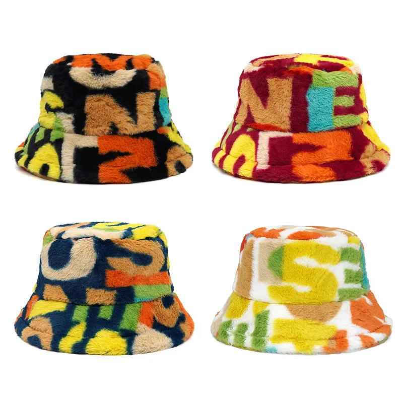 2022 Fashion Winter Warm Thicken Fluffy Bucket Hat For Women Fur Letter Printed Warm Panama Fisherman Cap Lady Female
2022 Fashion Winter Warm Thicken Fluffy Bucket Hat For Women Fur Letter Printed Warm Panama Fisherman Cap Lady Female