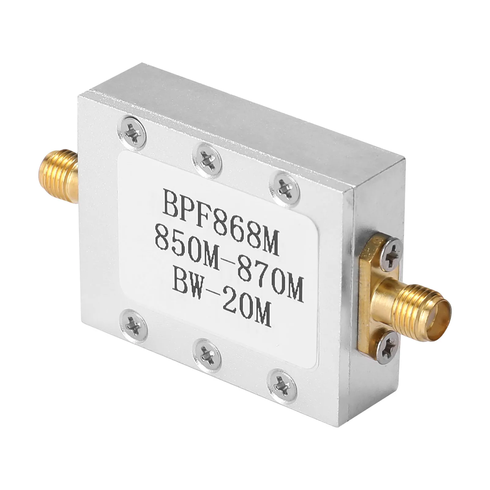 BPF868M Filter Module 860MHz Center Frequency 20M Passband 50ohm Characteristic Impedance with SMA Input and Output Interface
BPF868M Filter Module 860MHz Center Frequency 20M Passband 50ohm Characteristic Impedance with SMA Input and Output Interface